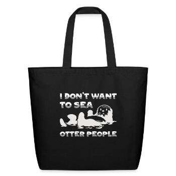 Hiking Anti Social Alone Quiet Introvert - Eco-Friendly Cotton Tote - black - Front