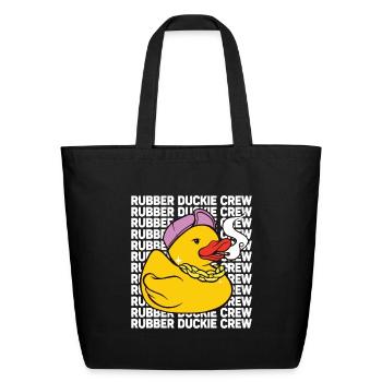 Rubber Duck Rubber Duckie Crew - Eco-Friendly Cotton Tote - black - Front