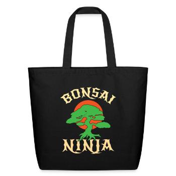 Bonsai Tree - Eco-Friendly Cotton Tote - black - Front