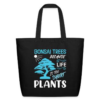 Bonsai Tree - Eco-Friendly Cotton Tote - black - Front