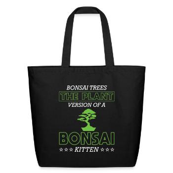 Bonsai Tree - Eco-Friendly Cotton Tote - black - Front