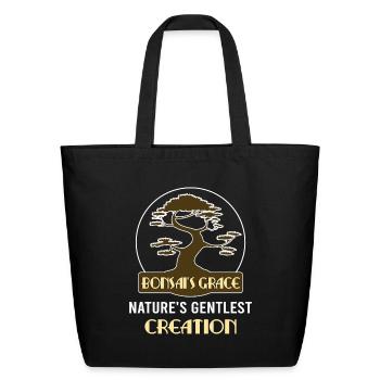 Bonsai Tree - Eco-Friendly Cotton Tote - black - Front