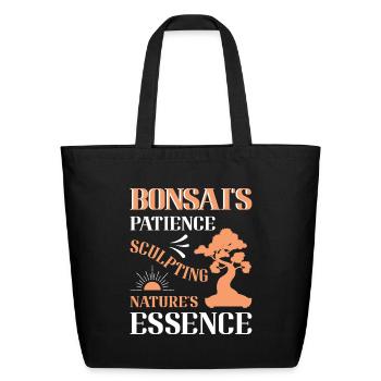 Bonsai Tree - Eco-Friendly Cotton Tote - black - Front