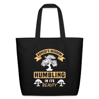 Bonsai Tree - Eco-Friendly Cotton Tote - black - Front