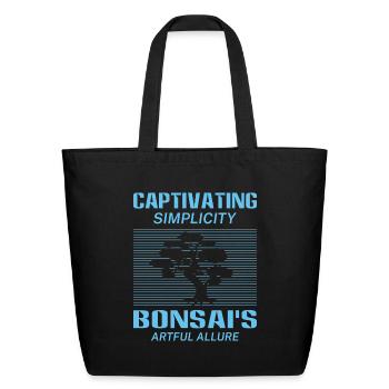 Bonsai Tree - Eco-Friendly Cotton Tote - black - Front