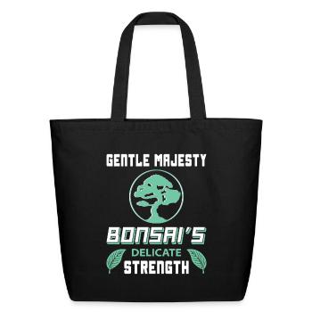 Bonsai Tree - Eco-Friendly Cotton Tote - black - Front