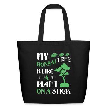 Bonsai Tree - Eco-Friendly Cotton Tote - black - Front