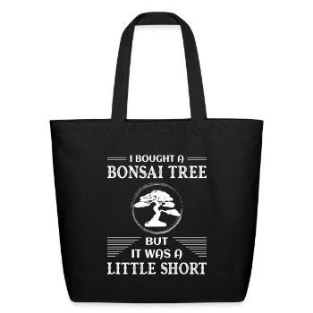 Bonsai Tree - Eco-Friendly Cotton Tote - black - Front