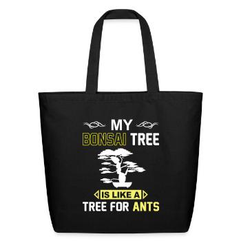 Bonsai Tree - Eco-Friendly Cotton Tote - black - Front