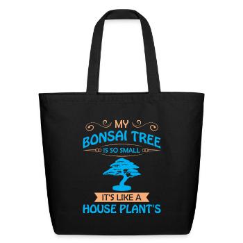 Bonsai Tree - Eco-Friendly Cotton Tote - black - Front