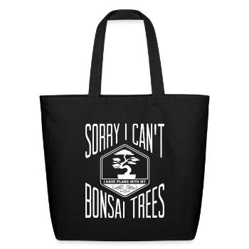 Bonsai Tree - Eco-Friendly Cotton Tote - black - Front