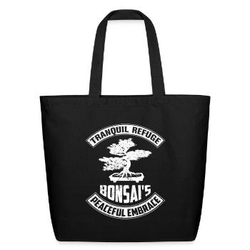Bonsai Tree - Eco-Friendly Cotton Tote - black - Front