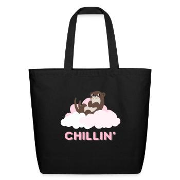 chilling - Eco-Friendly Cotton Tote - black - Front