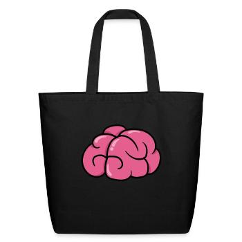 Brain - Eco-Friendly Cotton Tote - black - Front