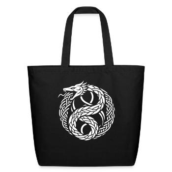 Celtic snake - Eco-Friendly Cotton Tote - black - Front
