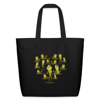 frog - Eco-Friendly Cotton Tote - black - Front