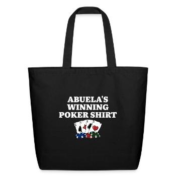 Abuela's Winning Poker Shirt Grandma Poker Player - Eco-Friendly Cotton Tote - black - Front