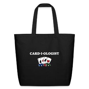 CARD I OLOGIST Funny Poker Humor Poker Player - Eco-Friendly Cotton Tote - black - Front