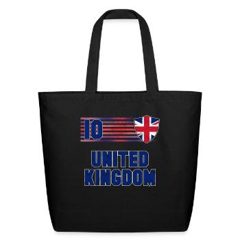United Kingdom - Eco-Friendly Cotton Tote - black - Front