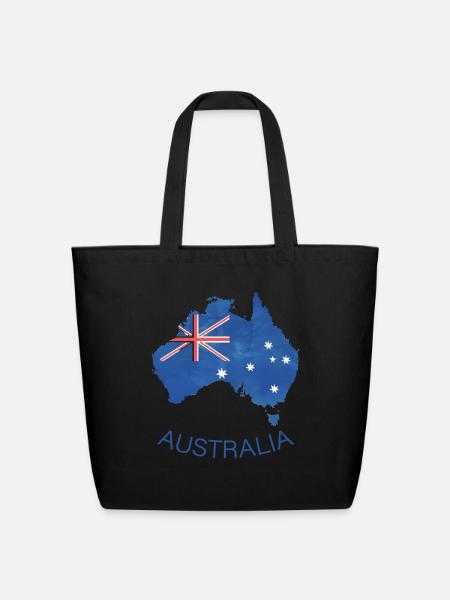 australia logo - Eco-Friendly Cotton Tote - black