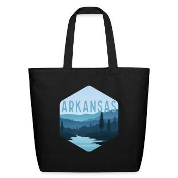 Badge Traveling Usa - Eco-Friendly Cotton Tote - black - Front
