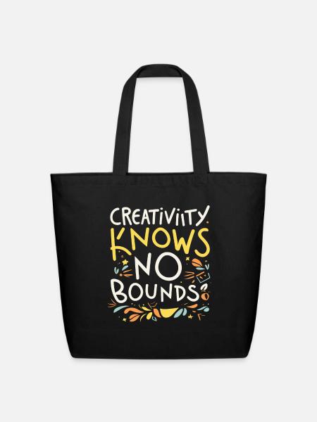 Creativity knows no bounds - Eco-Friendly Cotton Tote - black