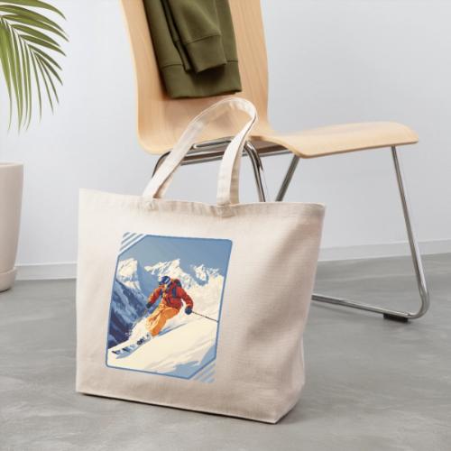 Mountain Skiing Vibes - Eco-Friendly Cotton Tote