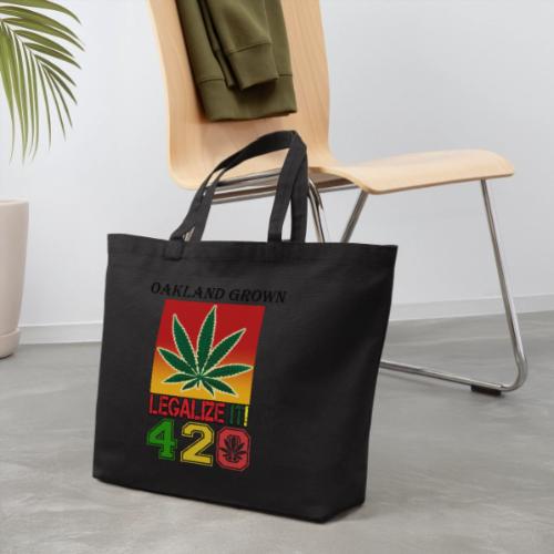 Screaming 420 Oakland Grown Weed Marijuana Design - Eco-Friendly Cotton Tote