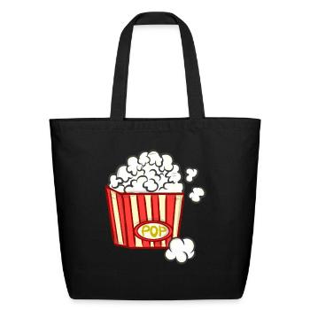 Popcorn - Eco-Friendly Cotton Tote - black - Front