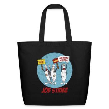Bowling Job Strike Comics - Eco-Friendly Cotton Tote - black - Front