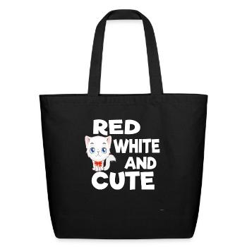 Funny Cats With Love - Eco-Friendly Cotton Tote - black - Front