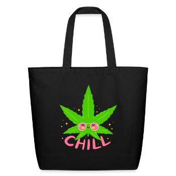 Chill - Eco-Friendly Cotton Tote - black - Front