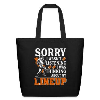 Funny Fantasy Football Player Outfit Fantasy - Eco-Friendly Cotton Tote - black - Front