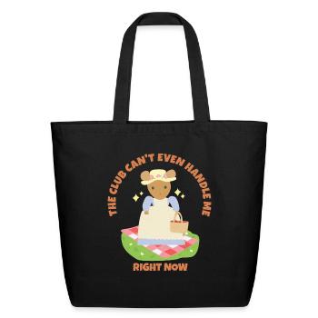 Cottagecore Mouse - Eco-Friendly Cotton Tote - black - Front