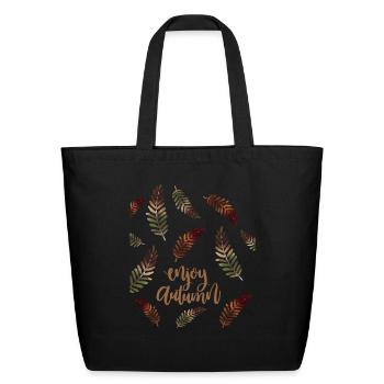 Pine tree leaves - Eco-Friendly Cotton Tote - black - Front