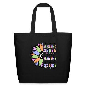Emergency Nurse i became - Eco-Friendly Cotton Tote - black - Front