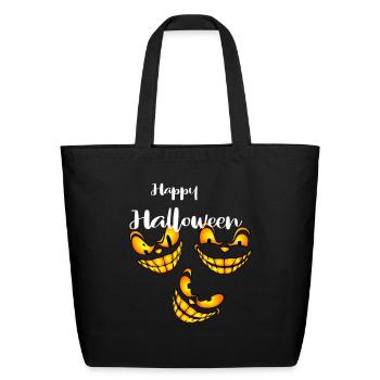 Halloween clothing Pumpkin Premium - Eco-Friendly Cotton Tote - black - Front