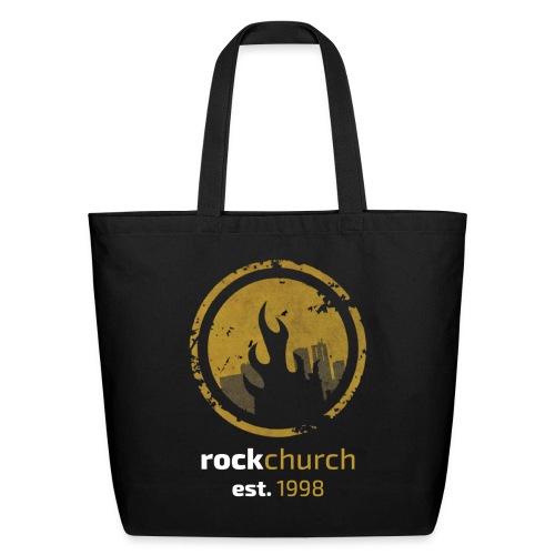 RC flame city with text - Eco-Friendly Cotton Tote