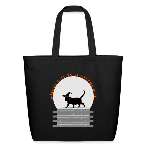 Witch's Cat In A Witch's Hat - Eco-Friendly Cotton Tote