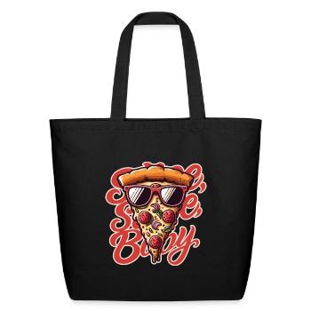 Slice, slice, baby. Pizza Classic T-Shirt - Eco-Friendly Cotton Tote - black - Front