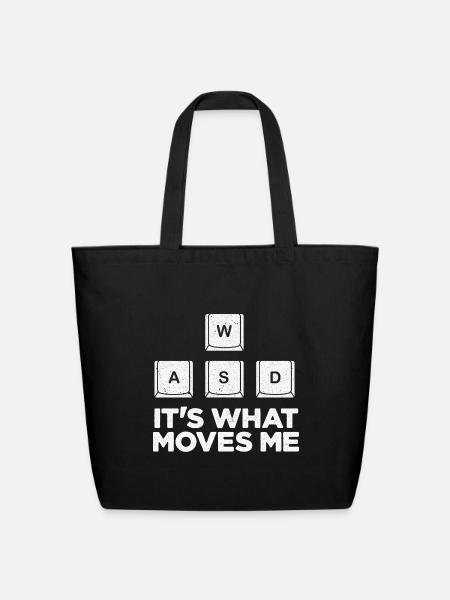 WASD It's what moves me - Eco-Friendly Cotton Tote - black