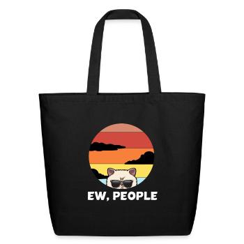 Funny Meh Cat - Exotic Shorthair Gift For Cat Love - Eco-Friendly Cotton Tote - black - Front