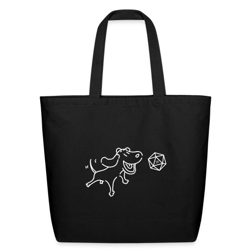 Cute Dog with D20 Dice - Eco-Friendly Cotton Tote