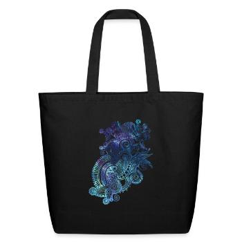 Abstract - Eco-Friendly Cotton Tote - black - Front