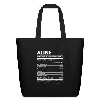 Aline Name T Shirt - Aline Nutritional And Undenia - Eco-Friendly Cotton Tote - black - Front