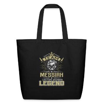 Messiah Name T Shirt - Messiah Eagle Lifetime Memb - Eco-Friendly Cotton Tote - black - Front