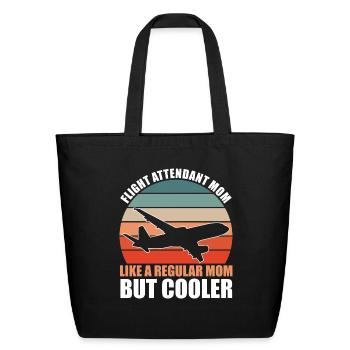 Flight Attendant - Eco-Friendly Cotton Tote - black - Front