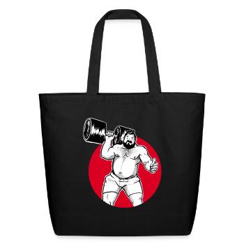 Heavy Lifter - Eco-Friendly Cotton Tote - black - Front