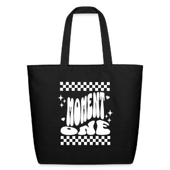 Mommy and Me Moment One - Eco-Friendly Cotton Tote - black - Front