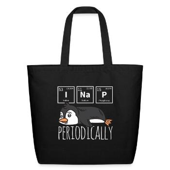 Funny Science I Nap Periodic Table Meme Meh Pengui - Eco-Friendly Cotton Tote - black - Front